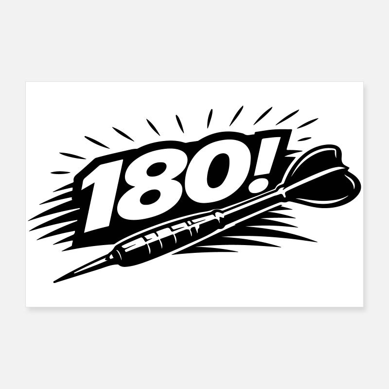 Darts 180 Dart Poster 36" x 24" (90x60 cm)