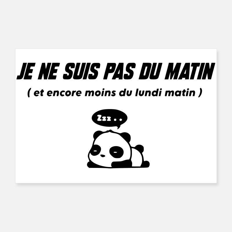  Panda Dormeur Illustration Poster 90 x 60 cm
