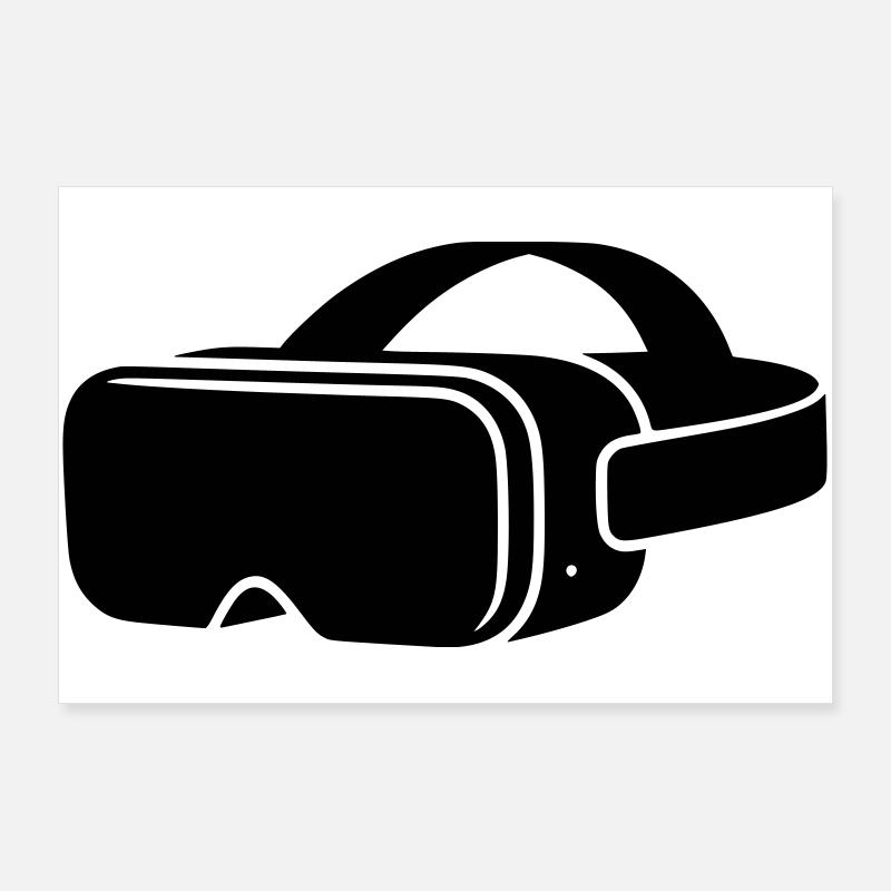 VR Glasses Headset Icon Poster 36" x 24" (90x60 cm)