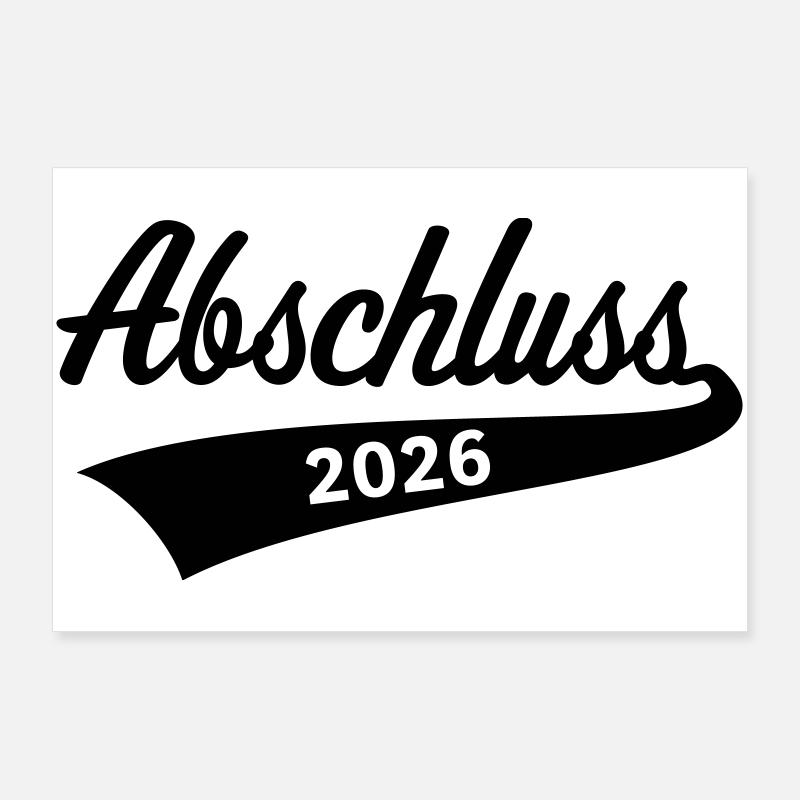 Graduation 2026 (Graduation / Black) Poster 36" x 24" (90x60 cm)