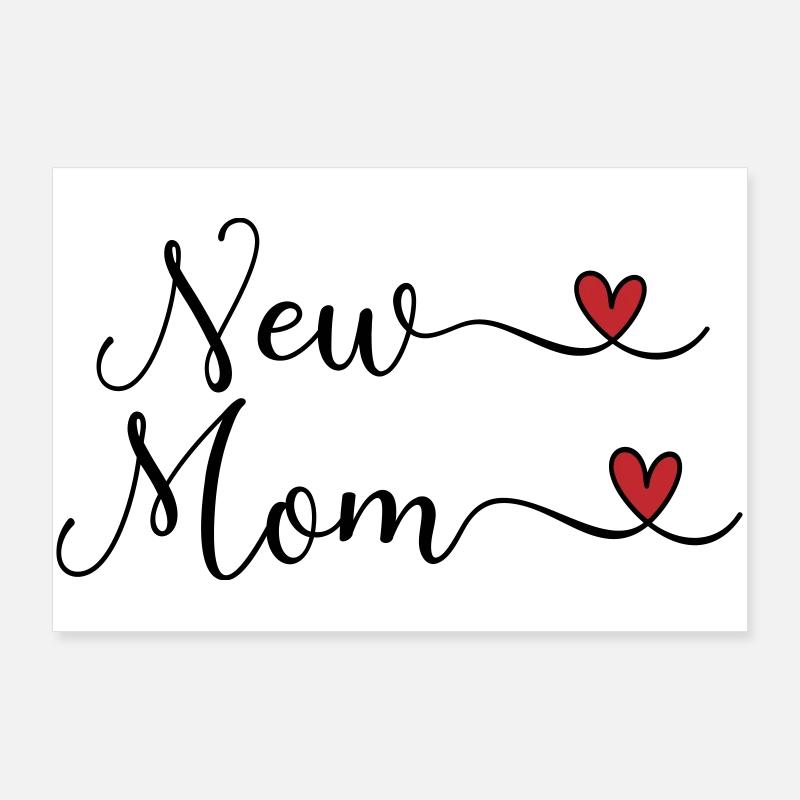 Nouvelle maman Poster 90 x 60 cm