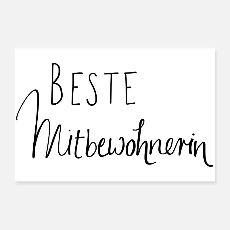 BESTE MITBEWOHNERIN Poster 90x60 cm