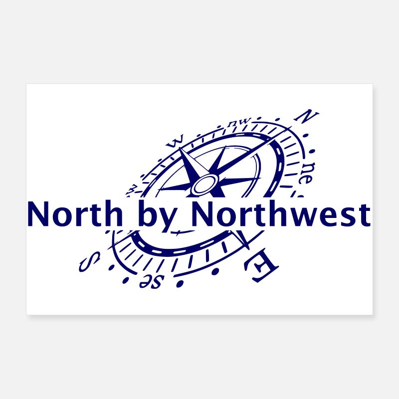Windrose North by Northwest Poster 90x60 cm