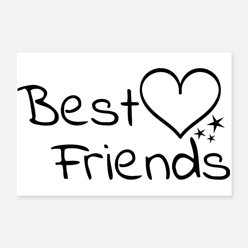 Best friends - Poster 36" x 24" (90x60 cm) - white