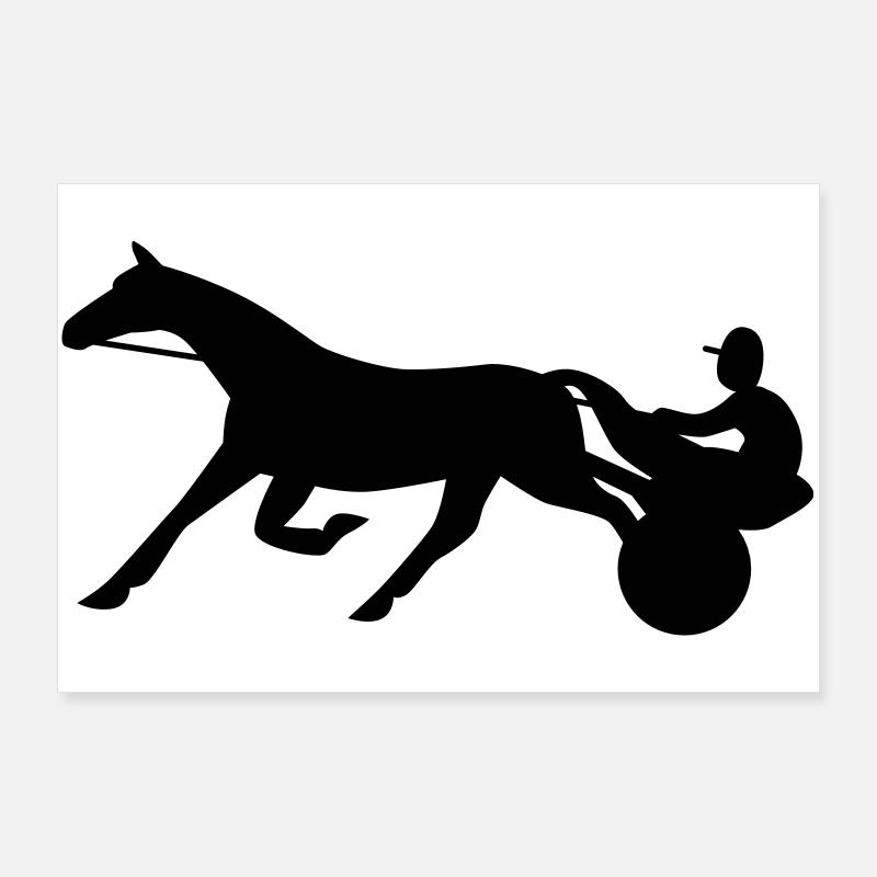 Harness Racing Poster 90x60 cm