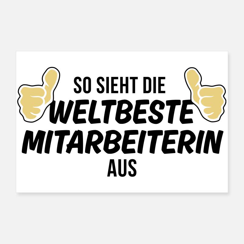 die weltbeste mitarbeiterin Poster 90x60 cm