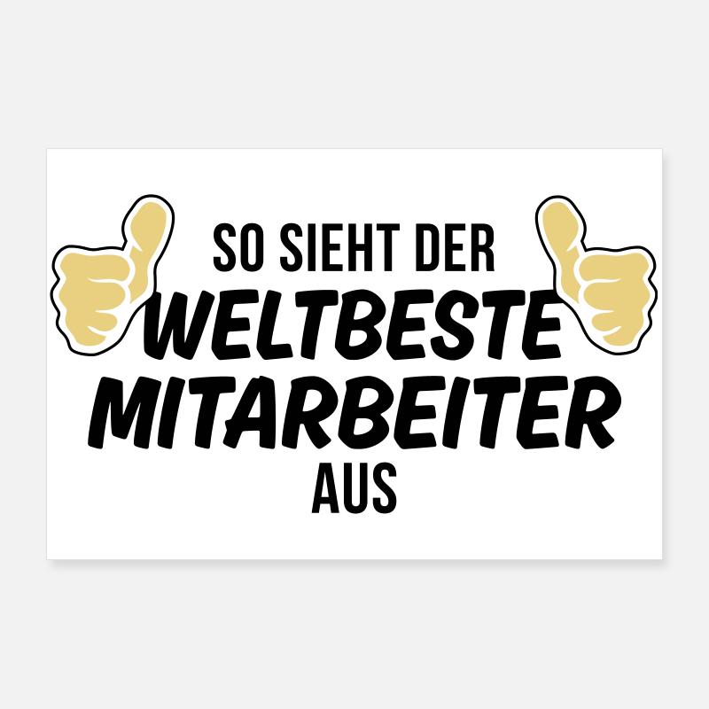 der weltbeste mitarbeiter Poster 90x60 cm