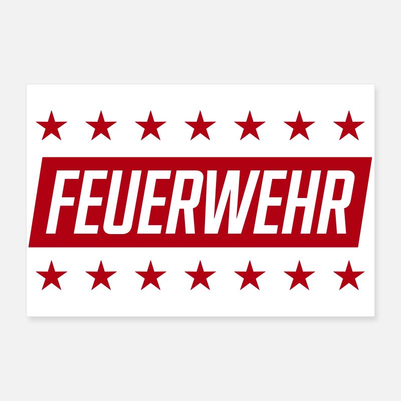 feuerwehr Poster 90x60 cm