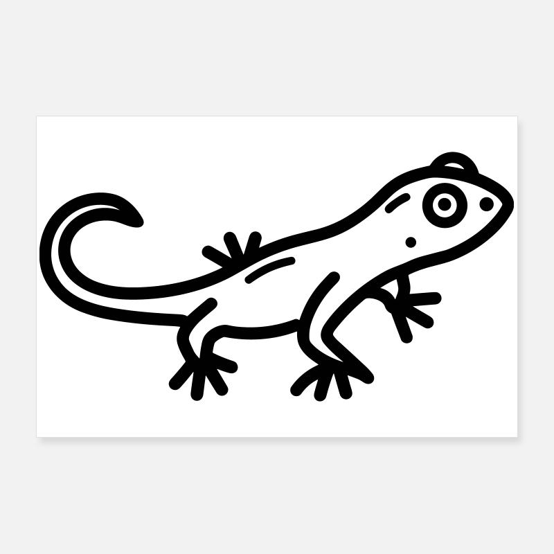 lézard Poster 90 x 60 cm