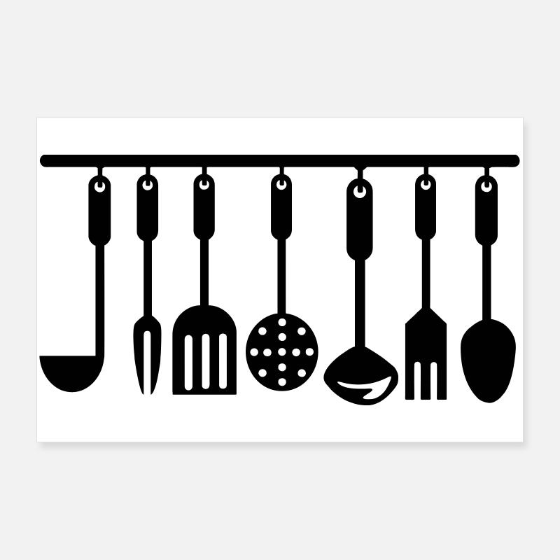 Kitchen utensils kitchen utensils Poster 36" x 24" (90x60 cm)
