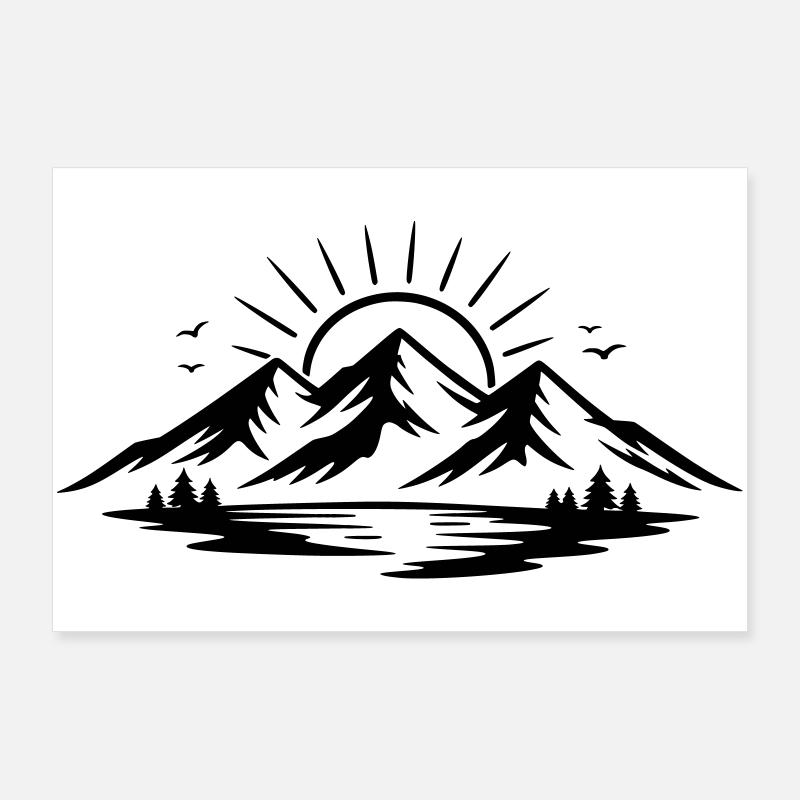 Berglandschaft  Poster 90x60 cm