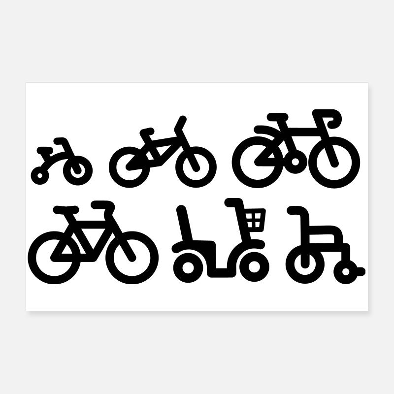 Evolution vélo de course cyclisme vélo de course Poster 90 x 60 cm