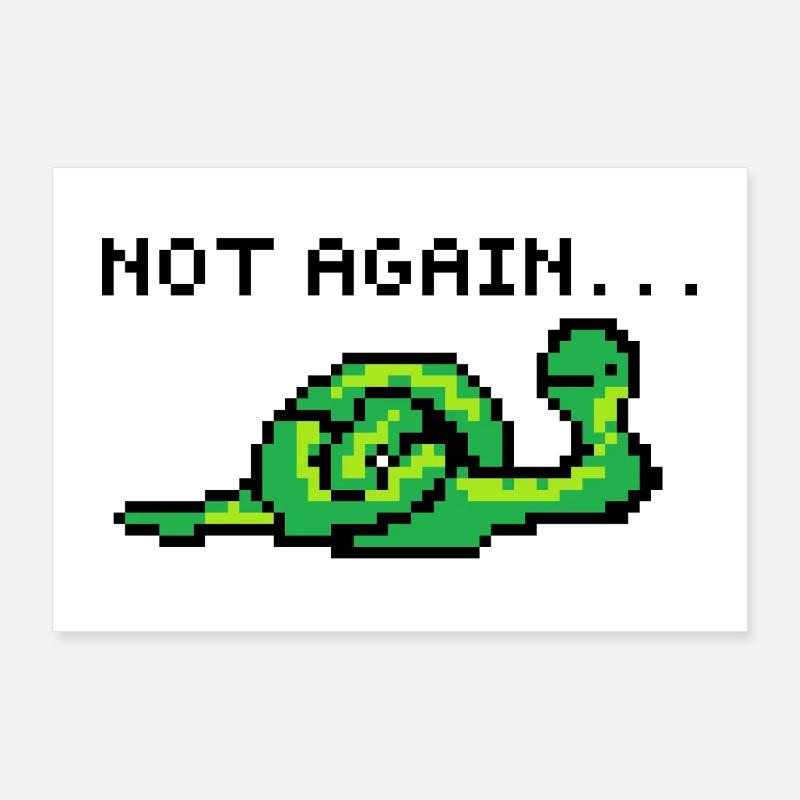 pixelart snake Poster 36" x 24" (90x60 cm)