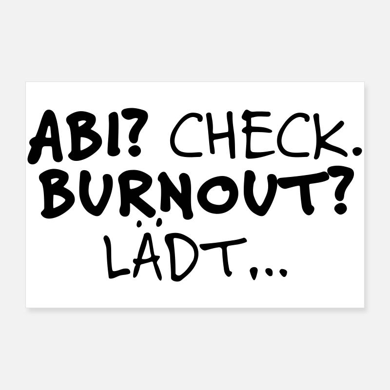 School leaving examination? Check - Poster 36" x 24" (90x60 cm) - white