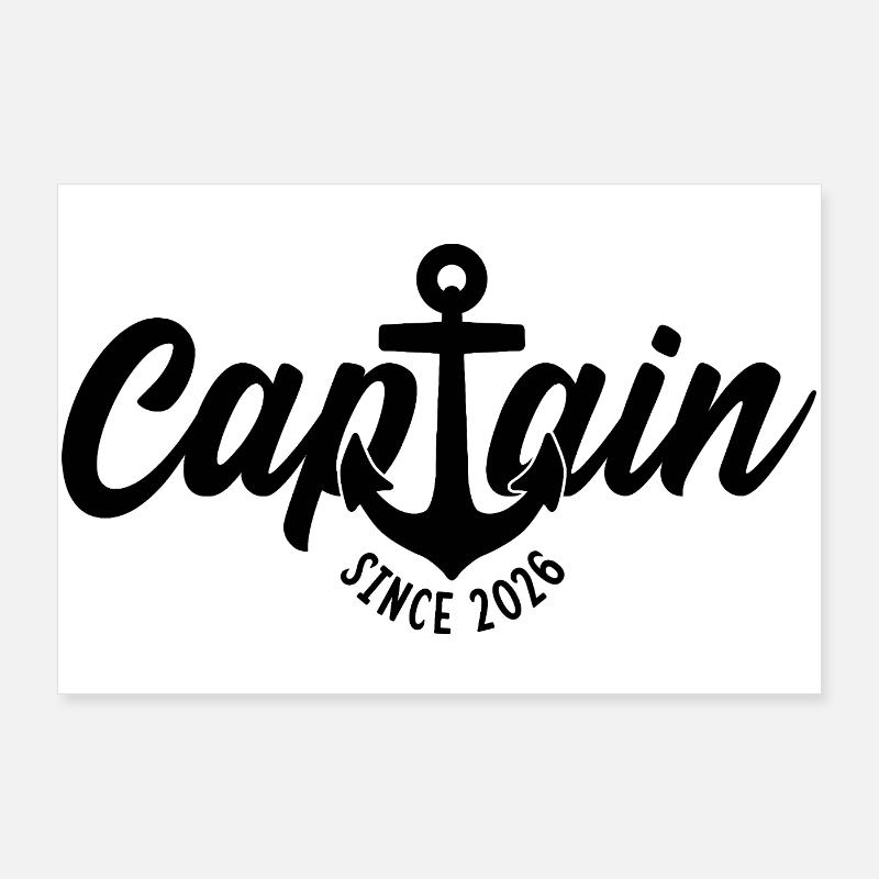 CAPTAIN SINCE 2026 Poster 36" x 24" (90x60 cm)