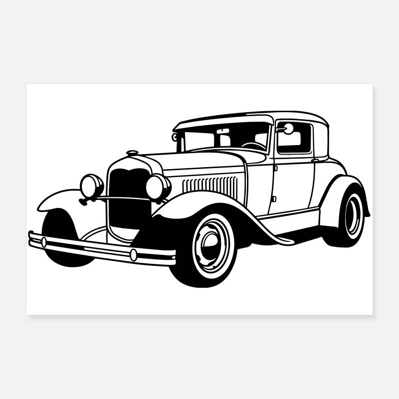 Voiture classique Poster 90 x 60 cm