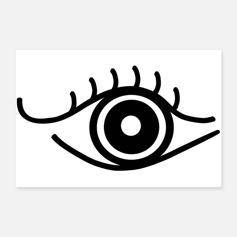 Auge_sw Poster 90x60 cm