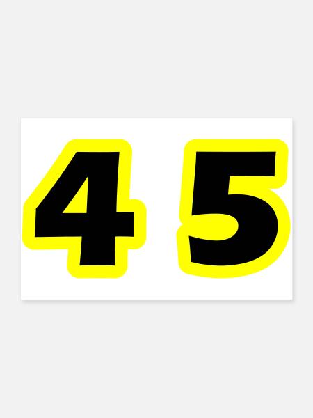 45 Number symbol - Poster 36" x 24" (90x60 cm) - white - Front