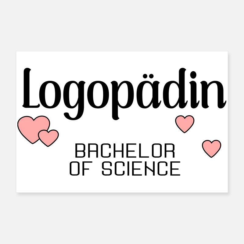 Bachelorstudium Logopädie Logopädin Poster 90x60 cm