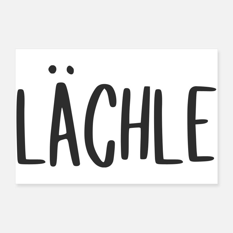 lächle - lachen gute Laune Poster 90x60 cm