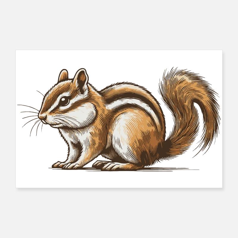 Chipmunk Poster 36" x 24" (90x60 cm)