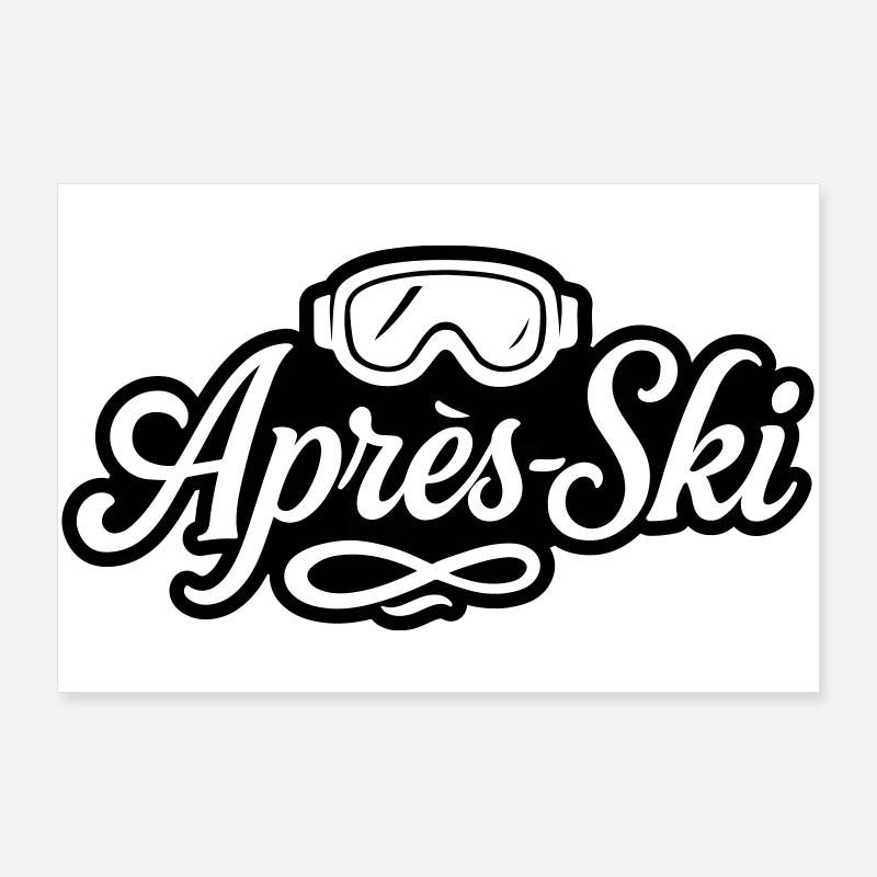 Lunettes de ski après ski Piste Poster 90 x 60 cm