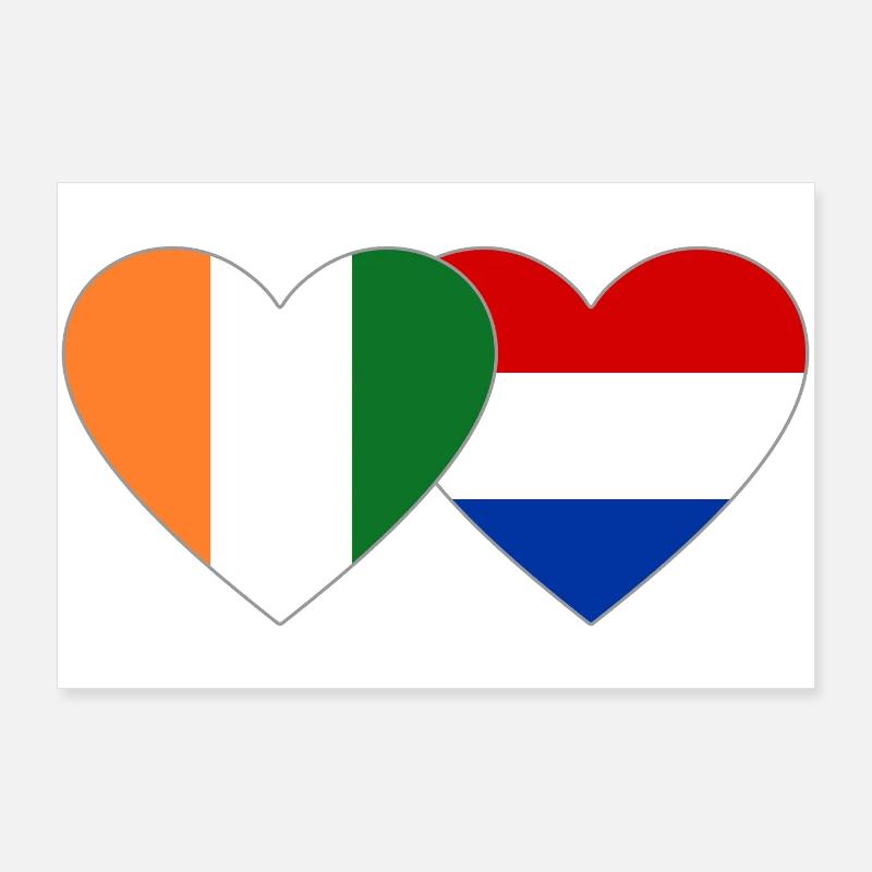 Drapeau de la Côte d’Ivoire des Pays-Bas Poster 90 x 60 cm