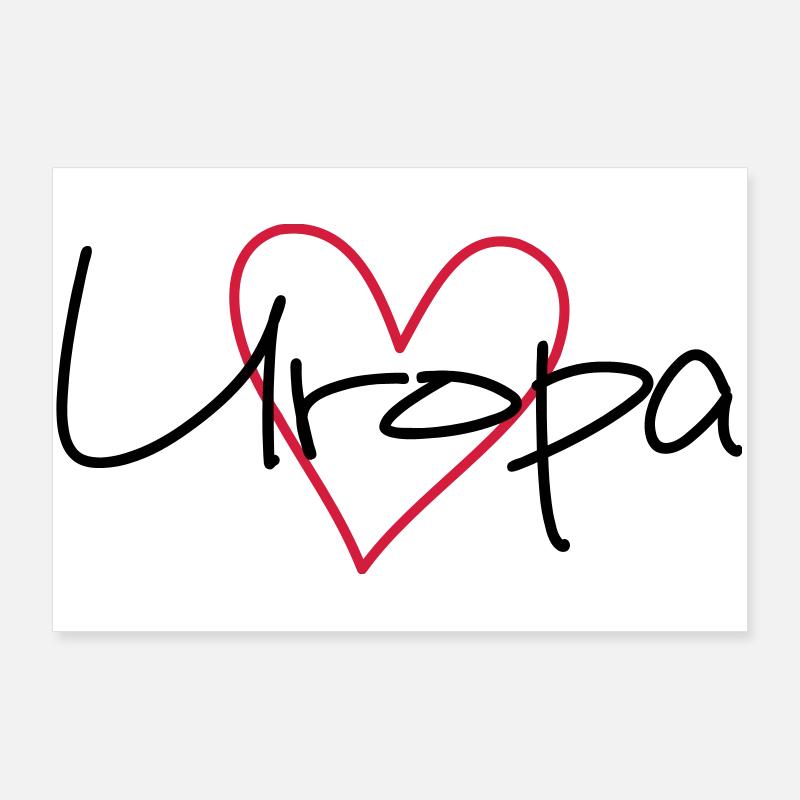 Uropa Herz Liebe Geschenk werdender Uropa Poster 90x60 cm