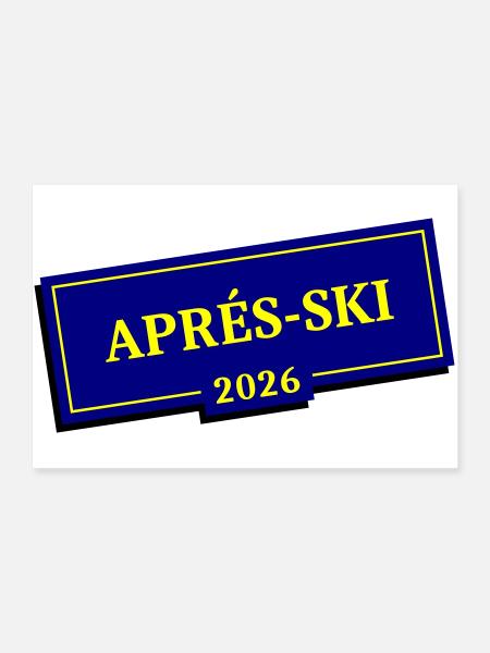 Après-ski 2026 - Poster 90 x 60 cm - blanc - Devant
