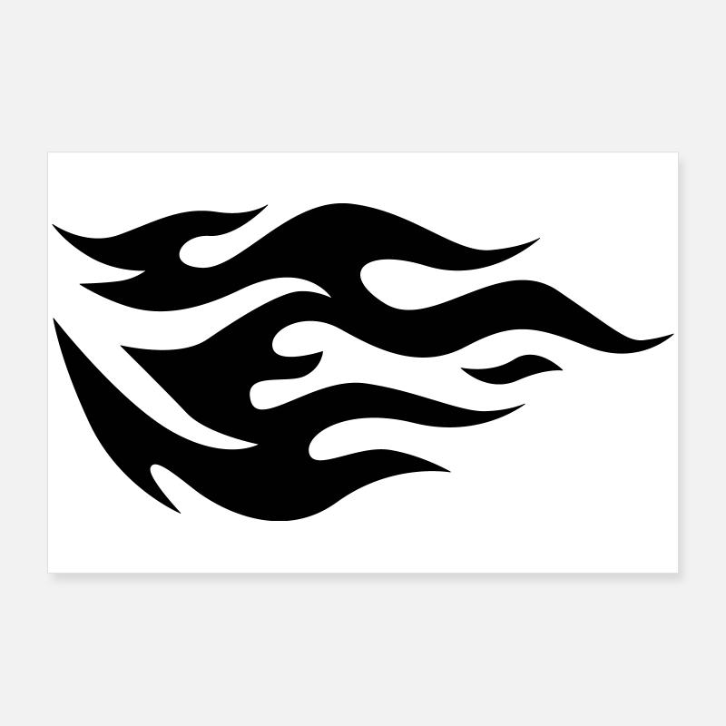 Flammes d’un feu Poster 90 x 60 cm