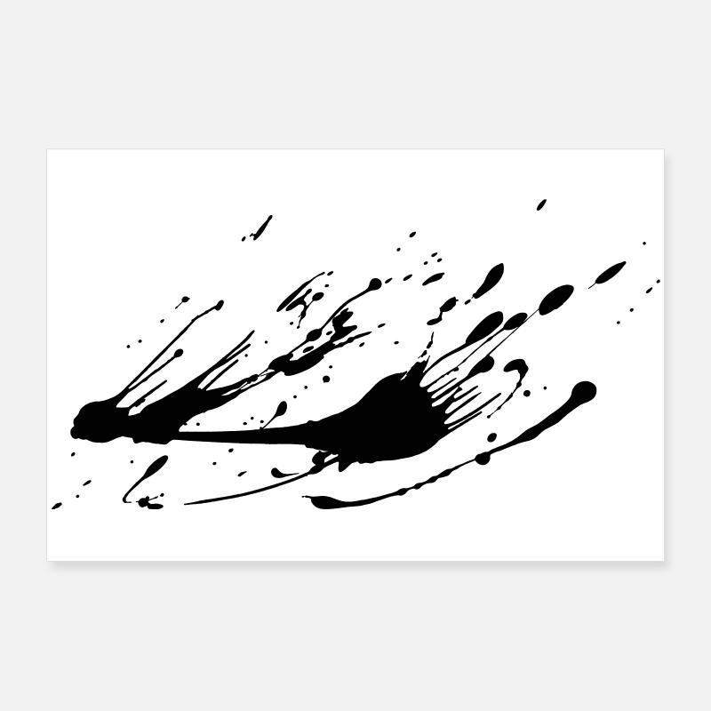 Paint splash image # Poster 36" x 24" (90x60 cm)