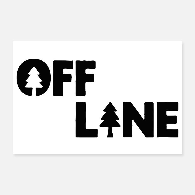 Offline Waldsilhouette Poster 90x60 cm
