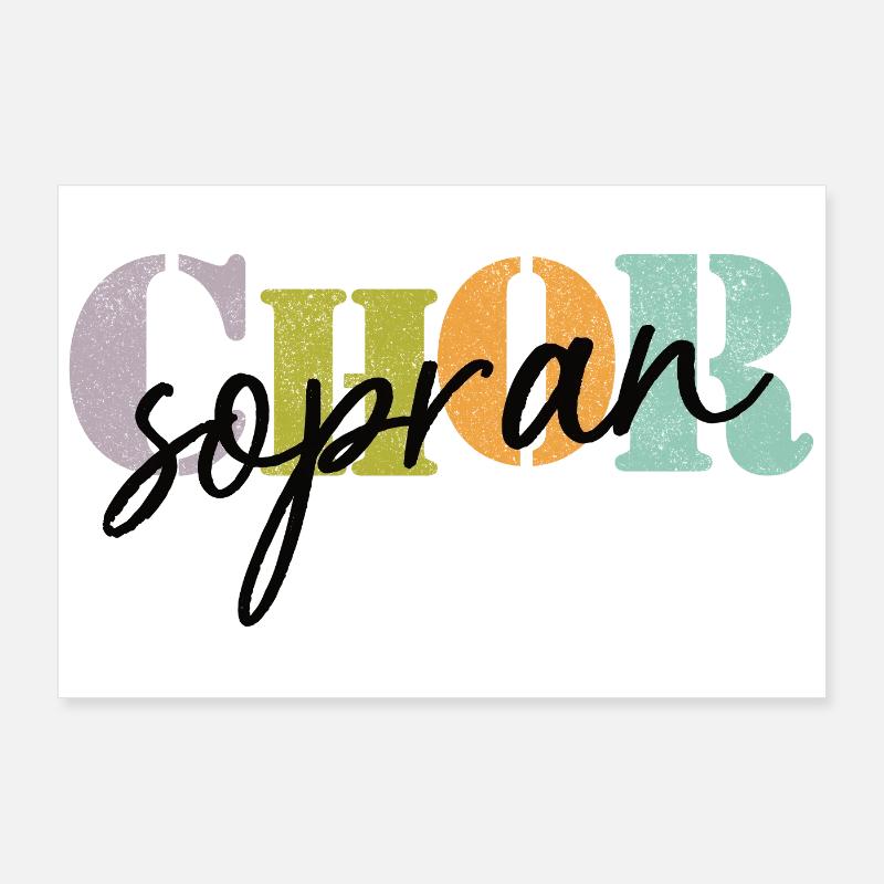 Soprano de chœur Poster 90 x 60 cm