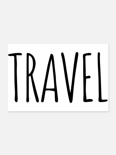 Voyager - Poster 90 x 60 cm - blanc - Devant