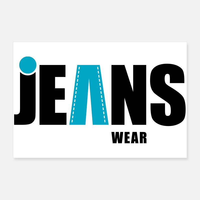 jeans wear mit punkt Poster 90x60 cm