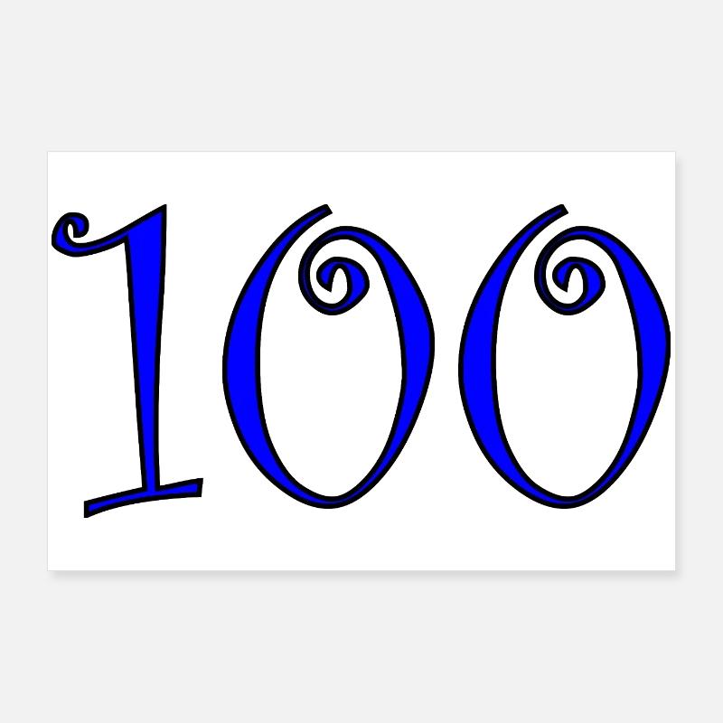 100. 100 JAHRE. 100-JÄHRIGES JUBILÄUM. GEBURTSTAG 100 Poster 90x60 cm