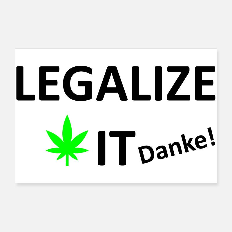 Legalize It weed Cannabis Marihuana Poster 90x60 cm
