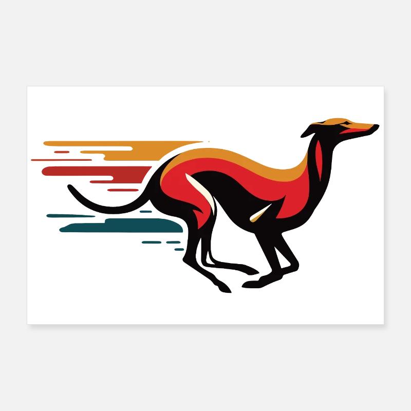 Galgo Logo No12 - Poster 36" x 24" (90x60 cm) - white