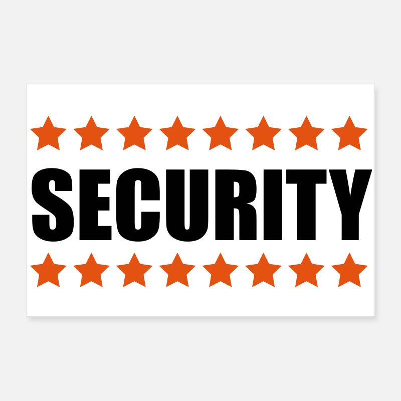 Security - Poster 90 x 60 cm - blanc