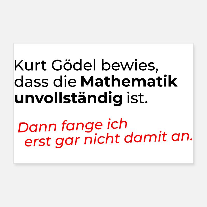 Mathematik unvollständig Poster 90x60 cm