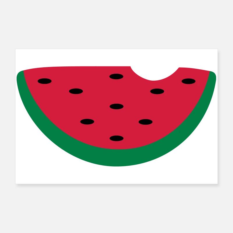 melon - Poster 90 x 60 cm - blanc