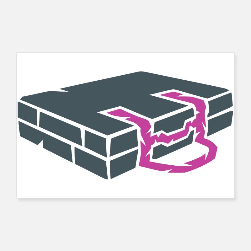 Bouldermatte Crashpad Klettern Poster 90x60 cm