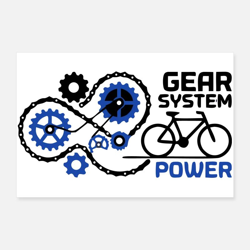 Génial Gear System Bike Nerd Poster 90 x 60 cm