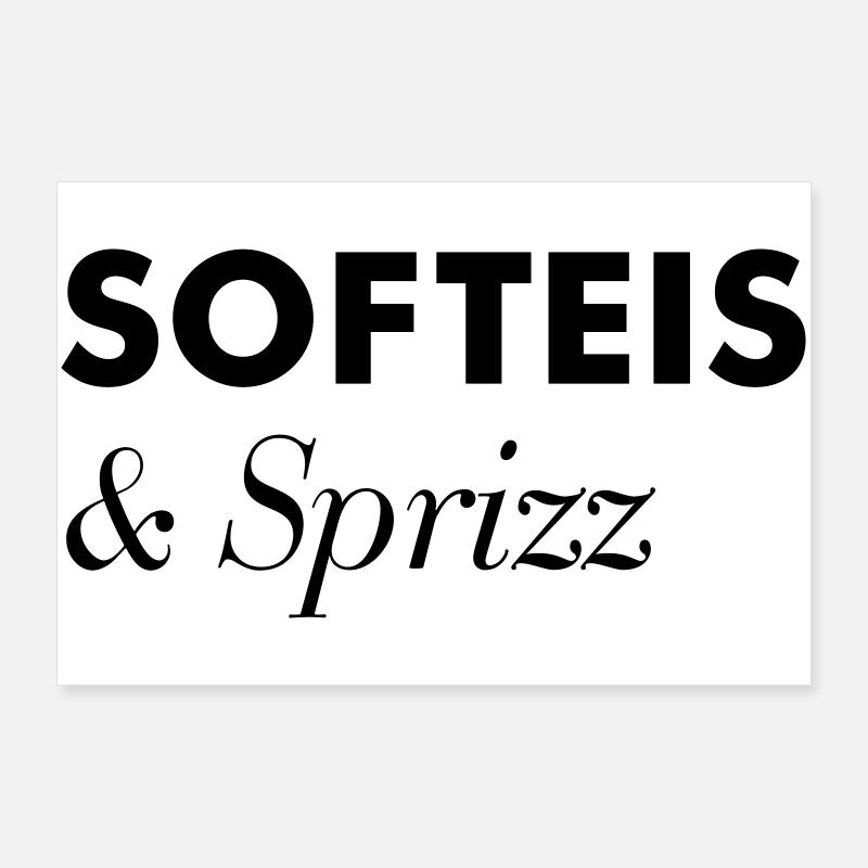 Softeis Sprizz Sommer Urlaub Poster 90x60 cm