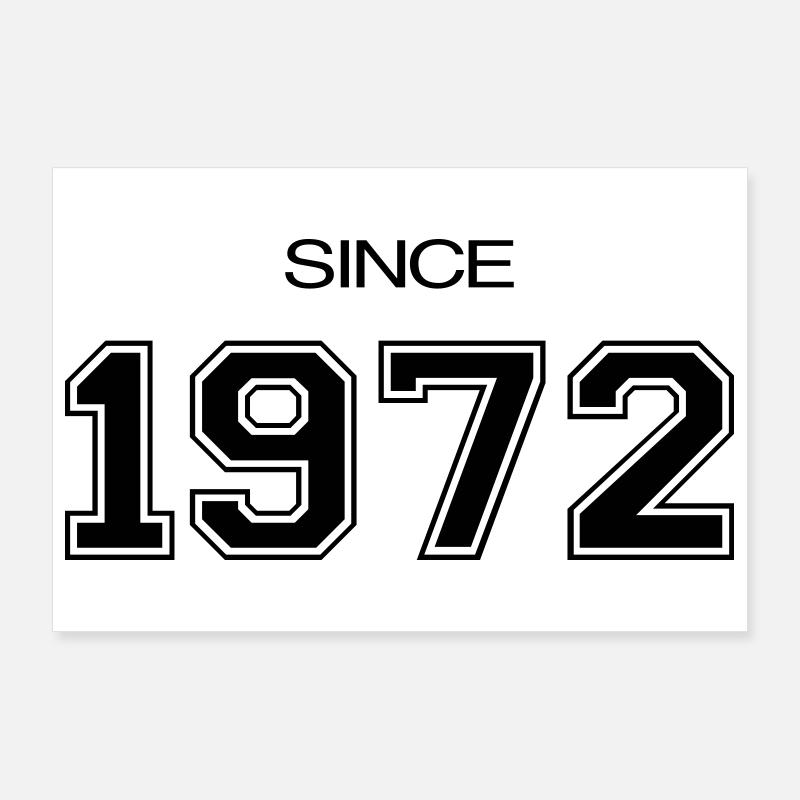 Geburtstag geschenk 1972 Poster 90x60 cm