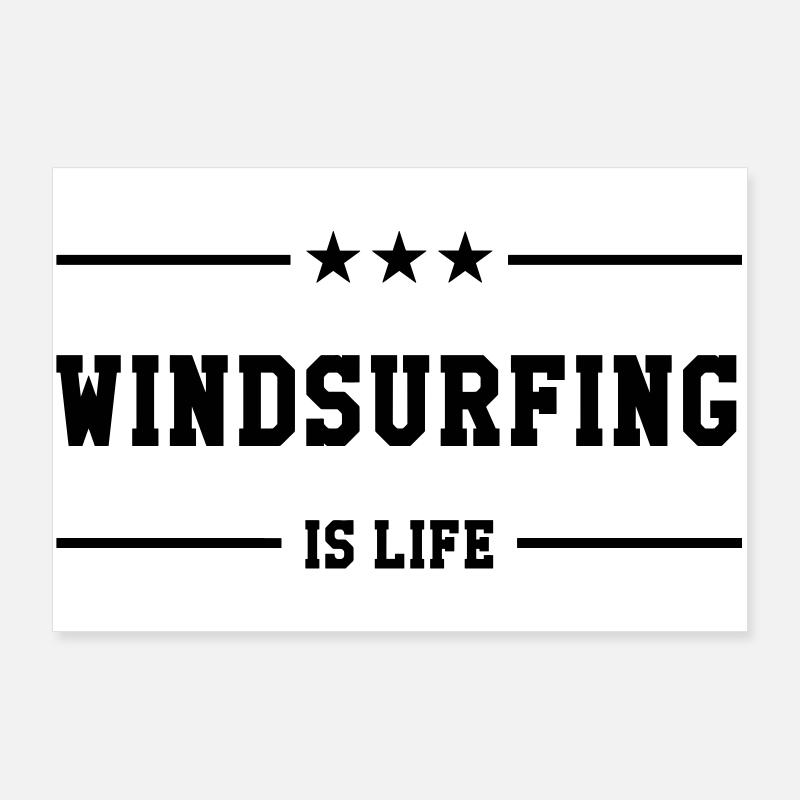 Windsurf Windsurfing Windsurfen Planche à voile Poster 36" x 24" (90x60 cm)