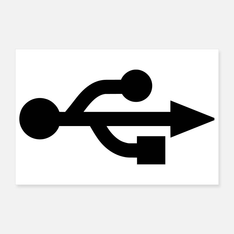 USB Logo - Nerd - Geek Poster 90x60 cm