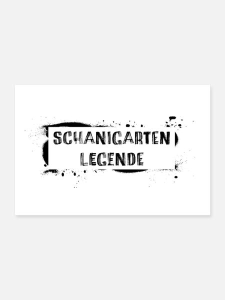 Schanigarten legend – Wien Beisl Gastgarten Kult - Poster 36" x 24" (90x60 cm) - white - Front