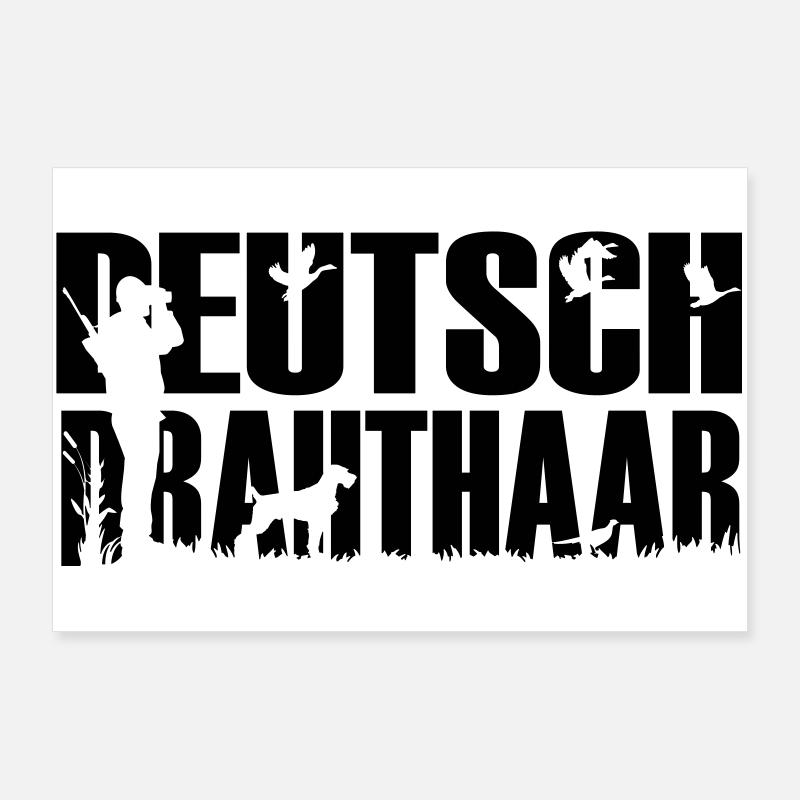 Jagdhund Deutsch Drahthaar Poster 90x60 cm
