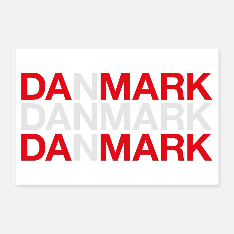 Danmark Denmark Denmark Flag Poster 36" x 24" (90x60 cm)